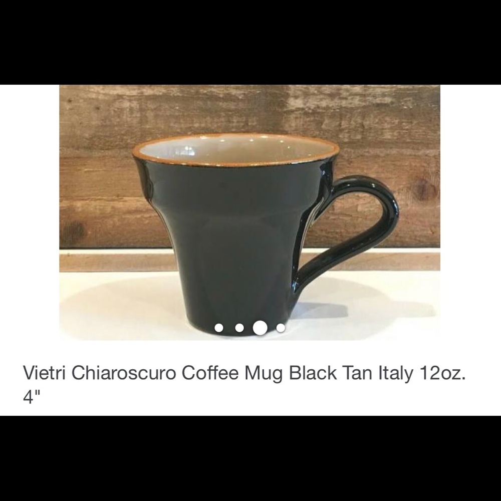Vietri chiaroscuro Coffee mug brown and tan 5 mugs